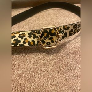 Women’s Leopard Belt With gold buckle